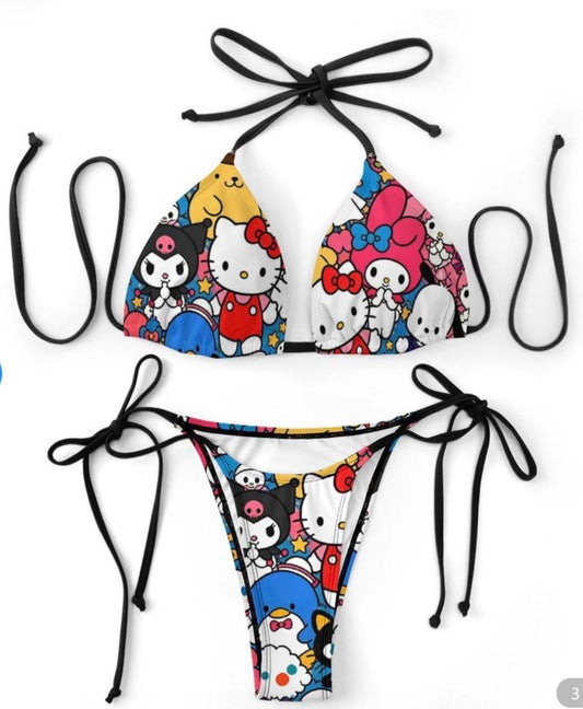 HK x Kitty Bikini Set