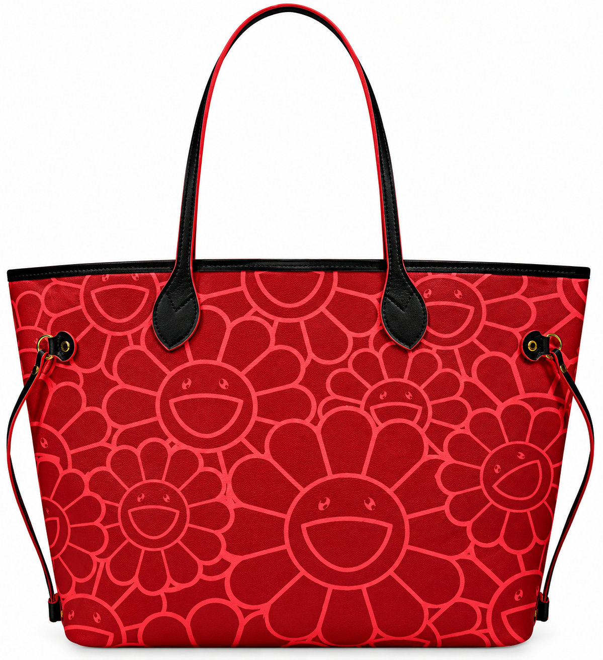 Red x Flower Tote Bag