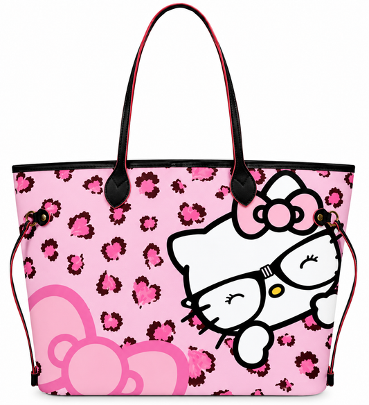 Pink cheetah x HK Tote Bag